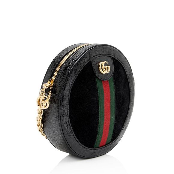 Gucci Suede Ophidia Round Mini Shoulder Bag - Picture 2 of 15
